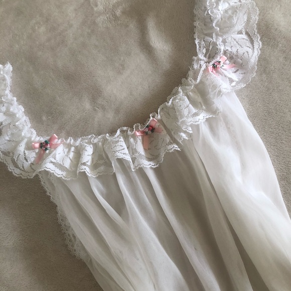 VINTAGE/ sheer babydoll lolita nightie - Picture 3 of 8
